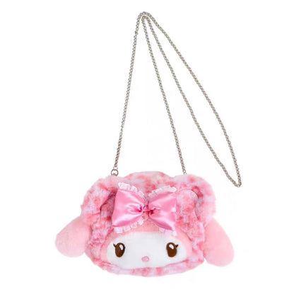 Sanrio三丽鸥｜ Original Face-shaped 2way Pochette / Leopard Bear豹纹熊系列脸型毛绒链条斜挎包｜约19×6×15cm