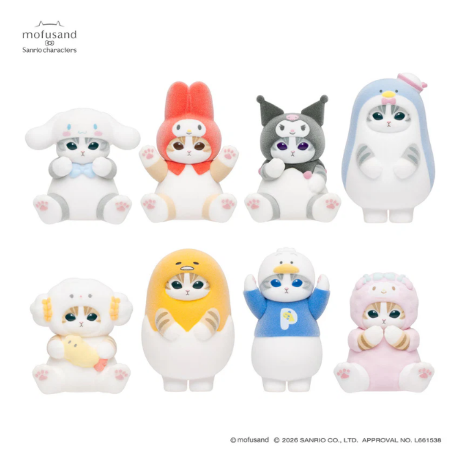 【pre-order】Mofusand｜Sanrio Characters Mofumofu Flocked Figure Trading Collection Vol.2 mystery bag/blind box/All 8 types｜1pc