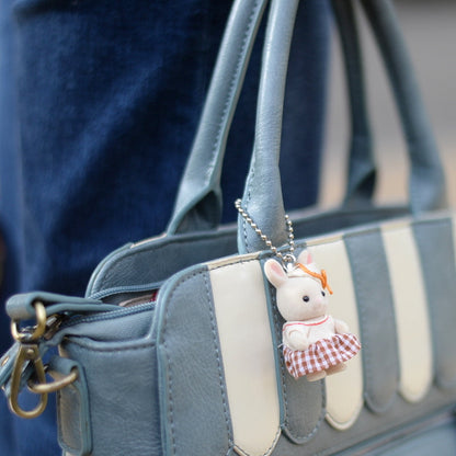 【limit 1】SylvanianFamilies｜Milk Rabbit Baby Jumper Keychain Key Ring Calico Critters