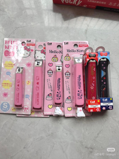 KAI贝印｜Hello Kitty Wafu Nail Clipper Standard M Fujisan Mount Fuji凯蒂猫和风富士山不锈钢指甲钳M号/防飞溅✔️