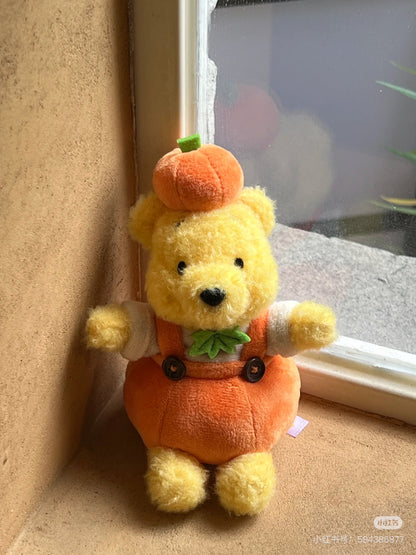 Disney｜halloween pumpkin Winnie the Pooh Mascot Holder /Plush Keychain