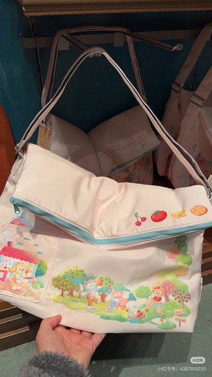 Disney迪士尼｜东迪梦幻奇妙厨房系列大容量印花图案斜挂包/正反面都可爱