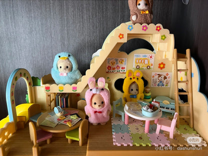 SylvanianFamilies森贝儿家族｜Baby Trio Mascot Costume动物睡衣变装三小只站宝套组