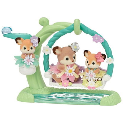 SylvanianFamilies｜Deer Babies - Floral Swing Set 5801