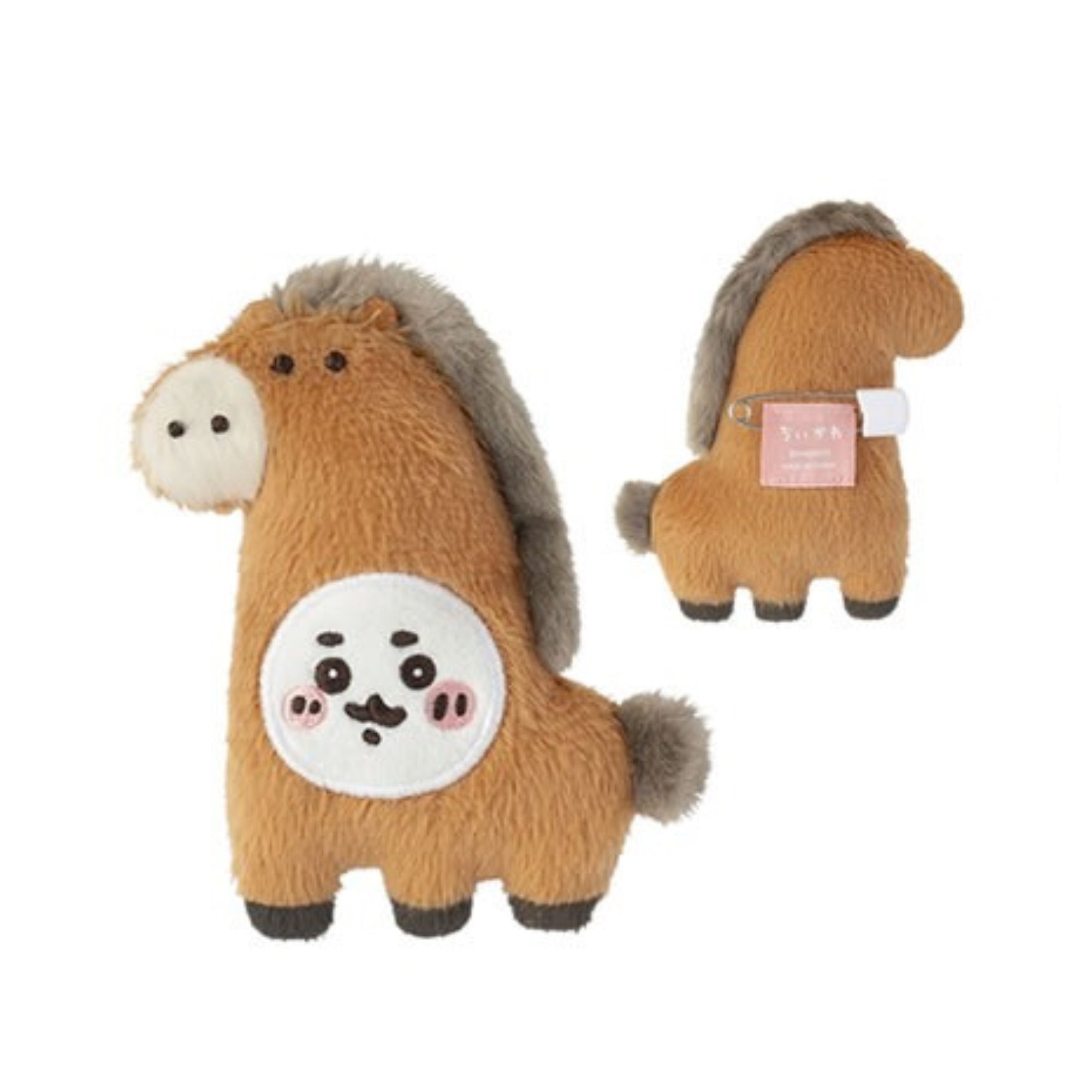 Chiikawa｜Become a Horse" Plush Badge Set｜H100×W80×D25mm approx.