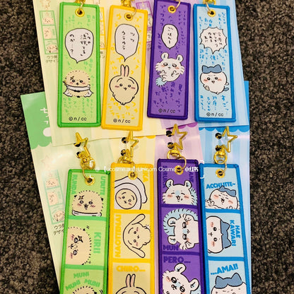 Chiikawa 吉伊卡哇｜镂空五角星扣双面刺绣感包挂/行李箱挂/挂件｜約H150×W36mm