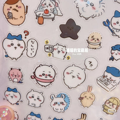Chiikawa｜Clear Seal Sticker - Friends｜90×175mm approx.
