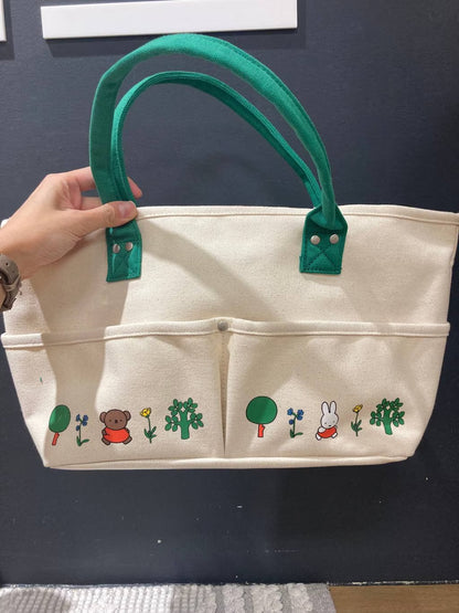 Miffy米菲｜多用工具收纳式刺绣托特包｜约H26*W13*D17cm