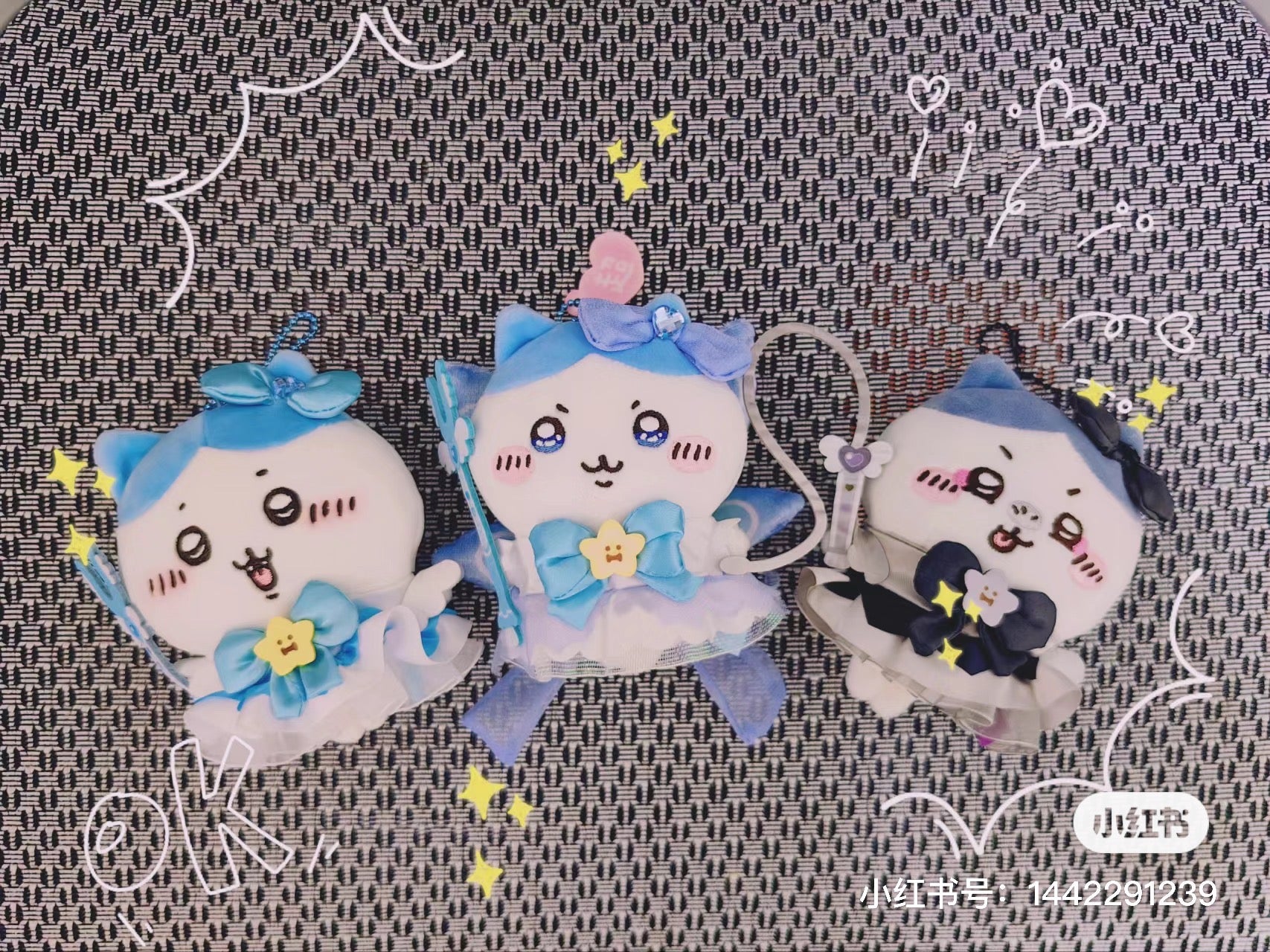 【限购1】Chiikawa 吉伊卡哇｜Magical Chikawa Magical Charge Mascot三代黑魔法少女毛绒玩偶挂件/包挂｜約H160 x W110 x D60mm