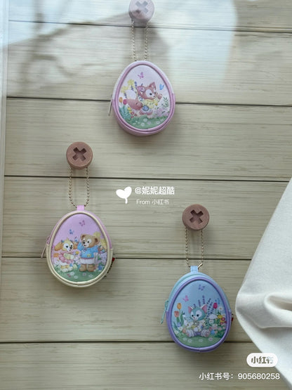 Disney迪士尼｜2024东迪春日复活节限定零钱包3只组/正反不同图案｜約幅8×奥行3×高さ10cm