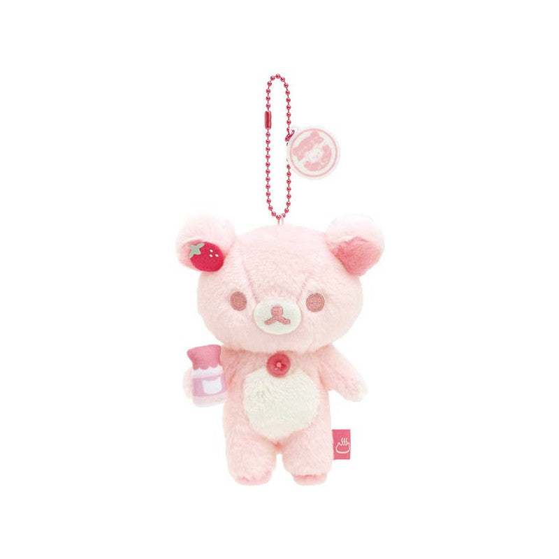 Rilakkuma轻松熊｜泡澡/温泉系列草莓牛奶挂件/包挂｜约130×105×55mm