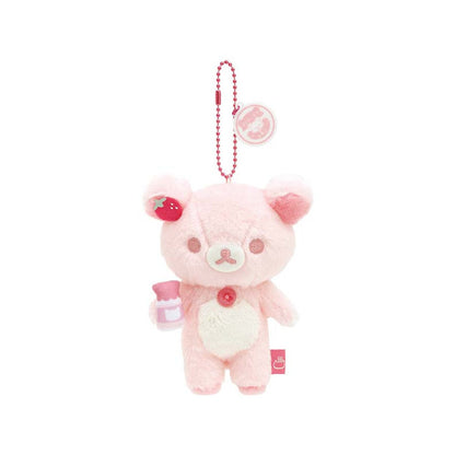 Rilakkuma轻松熊｜泡澡/温泉系列草莓牛奶挂件/包挂｜约130×105×55mm