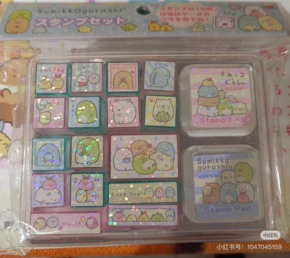 Sumikko gurashi｜San-X Stamp Chops Set (M) -Messages｜85×110×35mm approx.