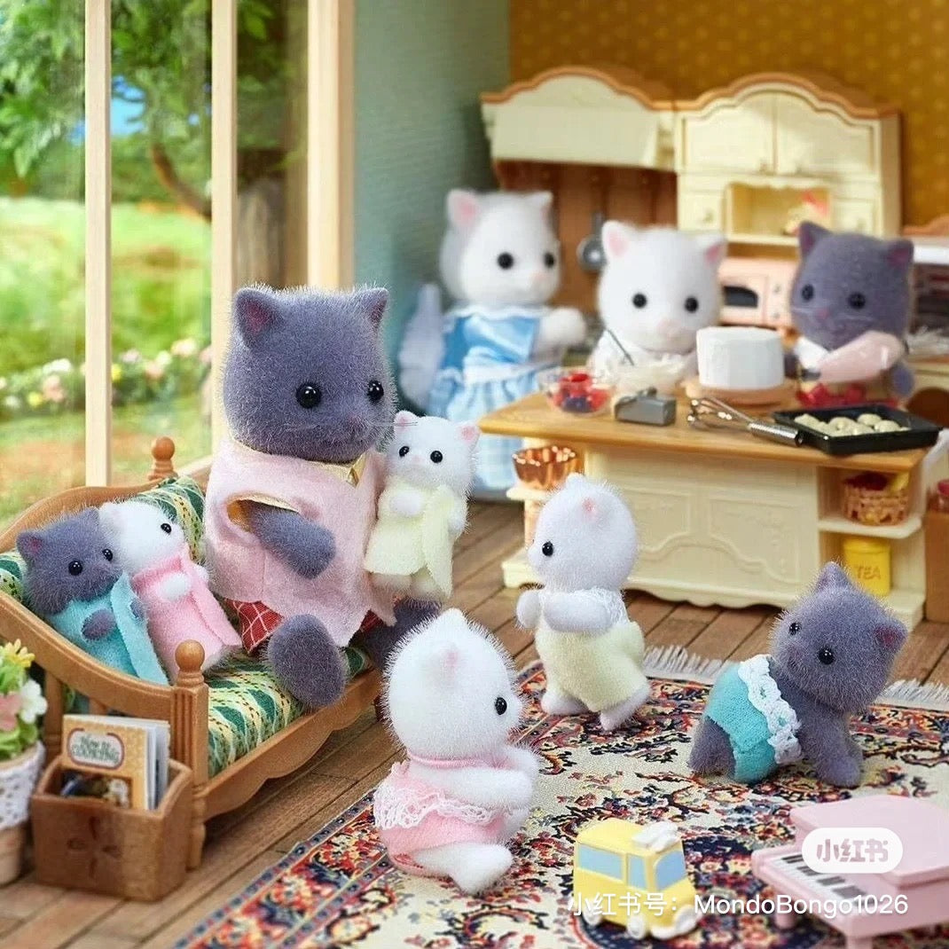 SylvanianFamilies森贝儿家族｜Persian Cat Family波斯猫家族系列套组/玩具/过家家5455