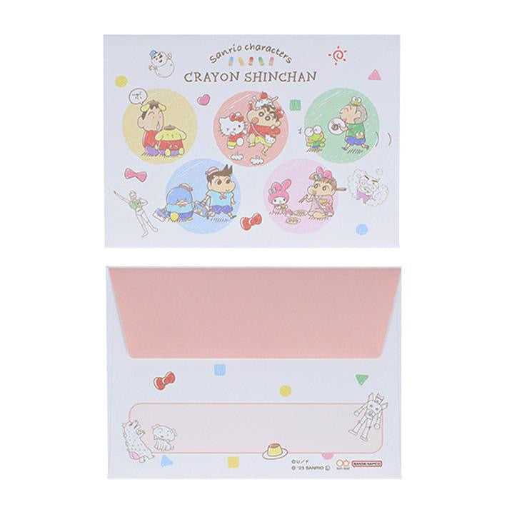 Sanrio｜Crayon shin-chan蜡笔小新联名mini信封信纸组｜信封15枚+信纸15枚
