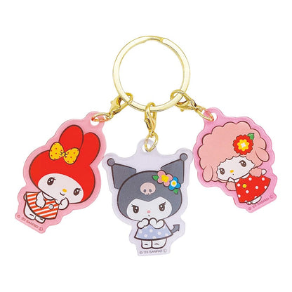 Sanrio｜亚克力角色三连钥匙扣/钥匙圈