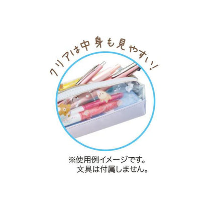 Rilakkuma轻松熊｜治愈海洋系列透明可见型收纳包/笔袋｜約65×180×45mm
