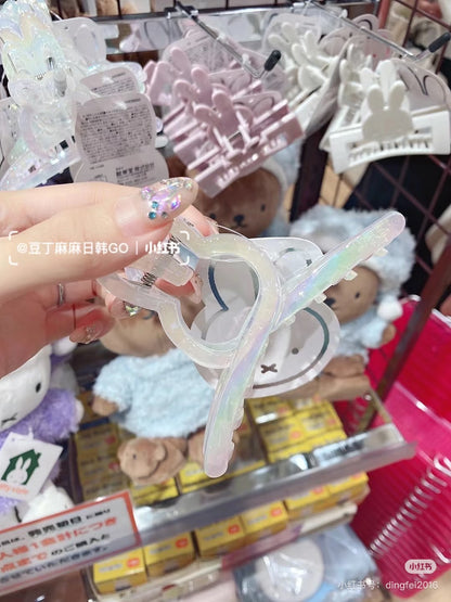 Miffy｜Face Outline Claw Hair Clips｜W110 x H76 x D27. approx.