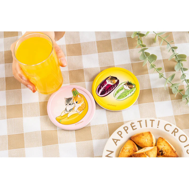 Mofusand｜Mofumofu Marche Water Absorption Coaster ｜Φ88×8mm approx.