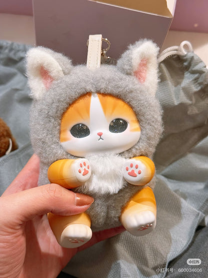 【limit 2】Mofusand｜Kiramekko Fluffy Kittens Plush Keychain mystery bag/blind box/All 6 types｜1pcs
