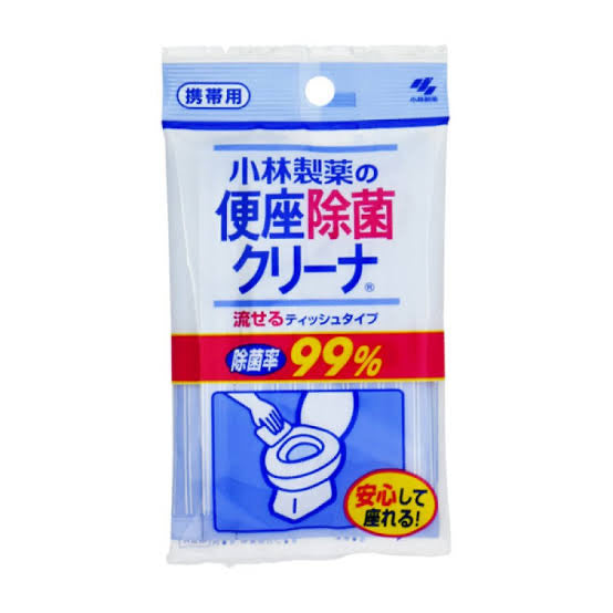Kobayashi小林制药｜马桶便携装消毒湿巾/厕所清洁湿纸巾｜10片