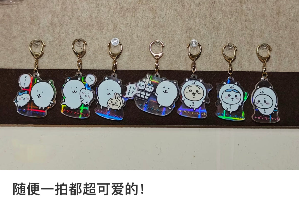 Nagano｜Market Hologram AcrylKey ring/Keychain｜ H60×W60×D30mm Approx.