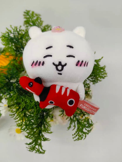 Chiikawa｜Akabeko Mascot Holder /Plush Keychain｜Total length about 10cm