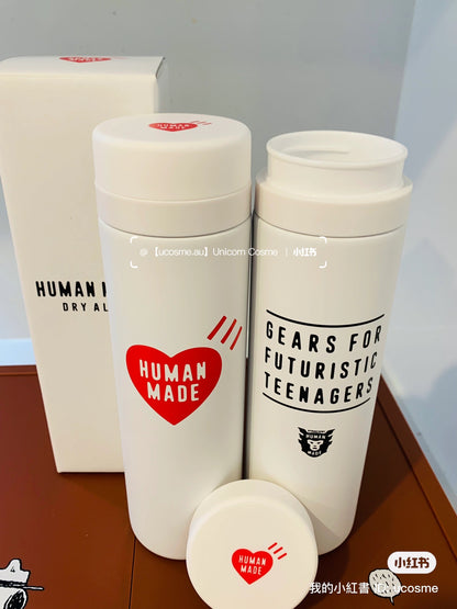 Human made｜经典爱心logo简约高颜值便携保温杯/杯子/潮牌限定/正反图案｜300ml