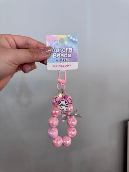 Sanrio三丽鸥｜Aurora Beads Acrylic Charm Keychain ｜ W55 x H165 x D15mm approx.