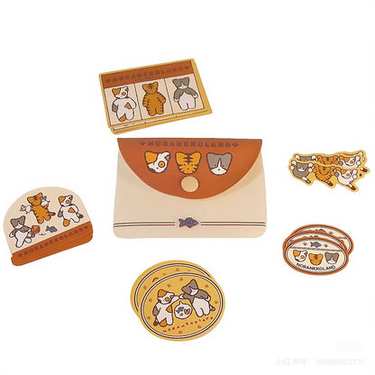 Sanrio｜Cat Club Sticker &amp; Case Set｜10.9 x 8.2 x 1cm approx.
