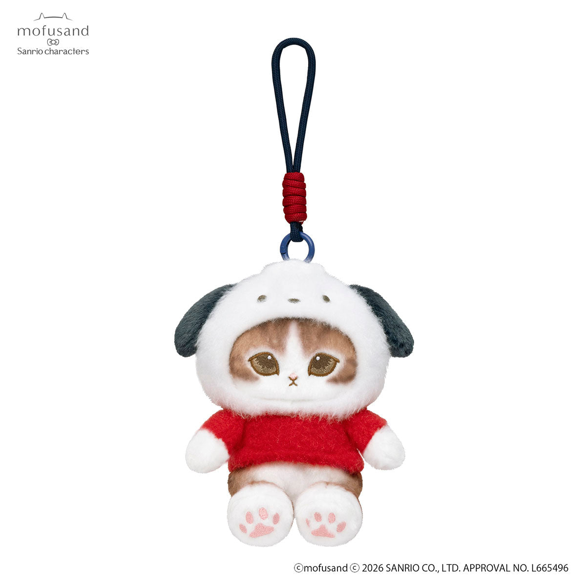 Mofusand｜Sanrio Characters Potefuwa Mascot Holder /Plush Keychain｜H140 x W130 x D130 mm approx.