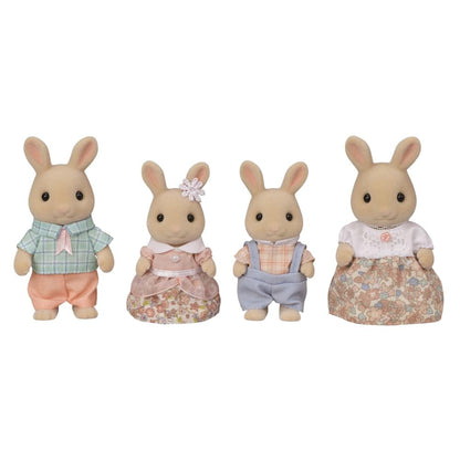SylvanianFamilies森贝儿家族｜Milk Rabbit Family牛奶兔一家四口植绒站宝套组/玩具/过家家5706
