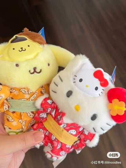【limit 1】Sanrio｜Summer Festival Mascot Holder /Plush Keychain｜10×6.5×14cm approx.