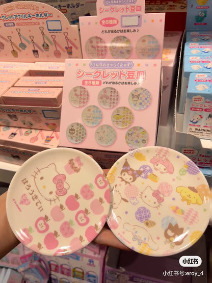 Sanrio三丽鸥｜Secret Small Plate - Japanese Pastel Blind Box日式粉彩塑料小盘子盲盒/全8种｜1枚入