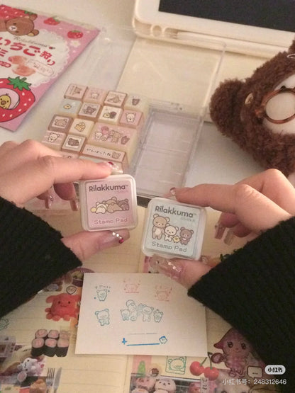 Rilakkuma｜San-X Stamp Chops Set (M) New Basic Rilakkuma Messages｜85×110×35mm approx.