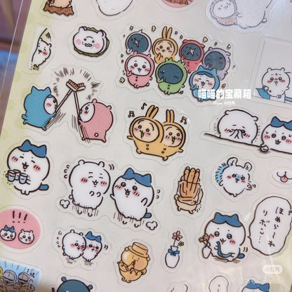 Chiikawa｜Clear Seal Sticker - Friends｜90×175mm approx.