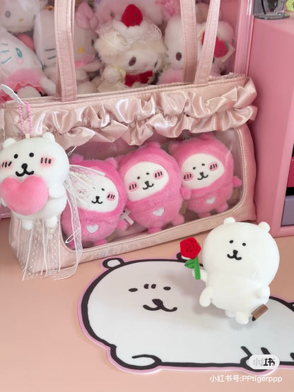 【limit 1】Nagano｜Characters Rose Nagano Bear Mascot Holder /Plush Keychain｜H105 x W100 x D55mm approx.