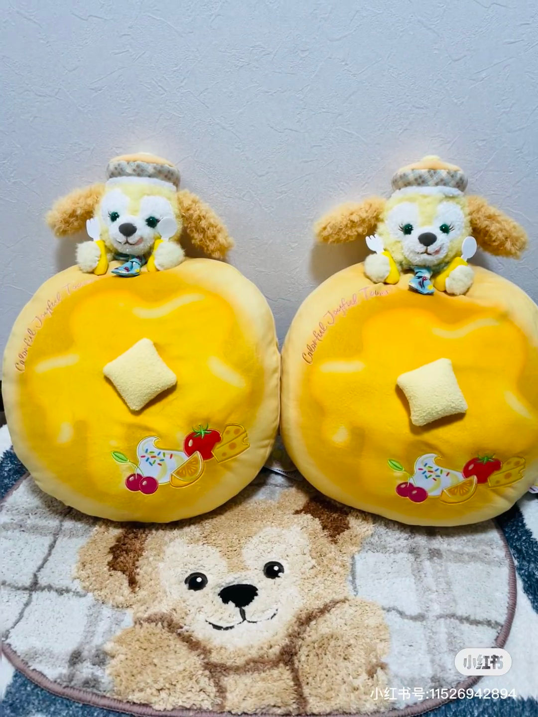 Disney迪士尼｜东迪梦幻奇妙厨房系列CookieAnn可琦安饼饼松饼造型双面抱枕/靠垫/正反面都可爱