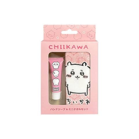Chiikawa 吉伊卡哇｜角色保湿护手霜+角色小毛巾礼盒装｜护手霜12g/毛巾約H160×W160mm