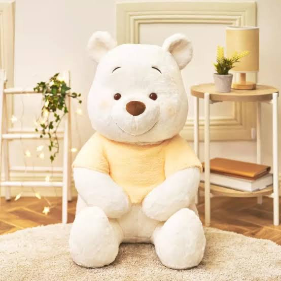 Disney｜冬日白色限定超大巨型蜜蜂噗噗/抱起来巨舒服/送女友最佳礼物｜高さ約73×幅43×奥行き57(cm)
