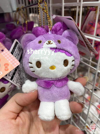 HelloKitty｜Sanrio 50th Anniversary Tiny Chum Mascot Holder /Plush Keychain｜ 85x100x45mm approx.