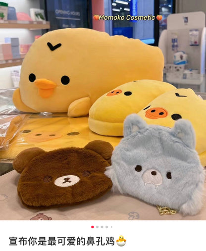 Rilakkuma轻松熊｜Tonikaku Dara Dara Series - Relaxation Cushion for Comfort Time - Rilakkuma San-X舒适慵懒生活系列超好摸毛绒玩偶抱枕/靠垫/午睡枕｜约220mm x 380mm x 100mm