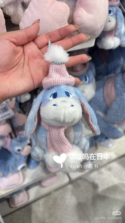 Disney｜Winter Shiny Color Pink Blue Mascot Holder /Plush Keychain｜15.5x12.5x8.5cm approx.