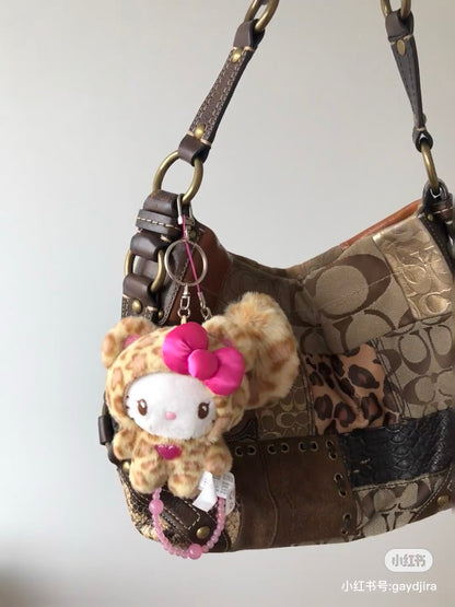 Sanrio三丽鸥｜ Original Mascot Keychain / Leopard Bear豹纹熊系列毛绒挂件/包挂｜约8×5×14cm