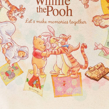 Disney｜Winnie the pooh小熊维尼2023蜜蜂日限定超大容量帆布托特包/电脑包/外出包/内里巨精致还能像束口袋收起｜高さ約40×幅50×奥行き14(cm)