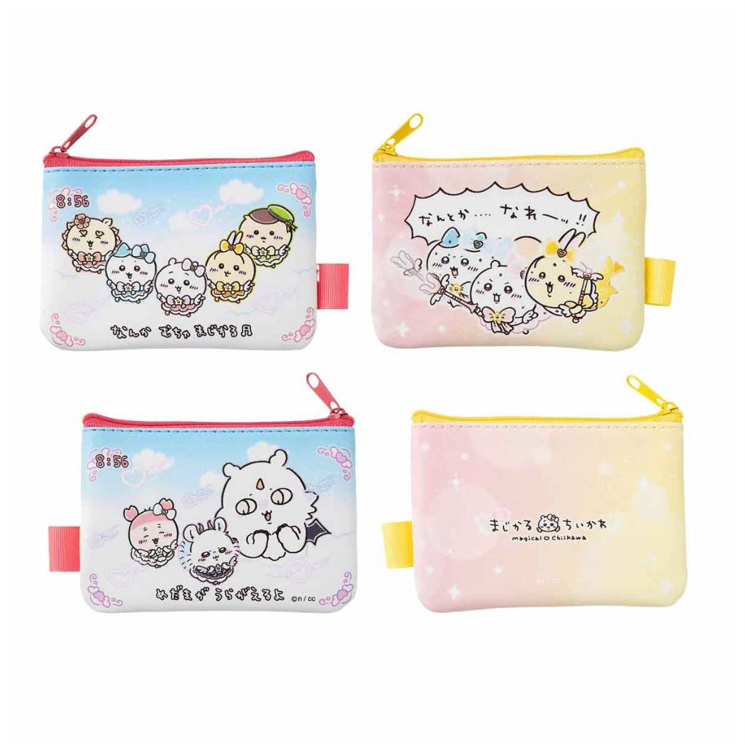 Chiikawa 吉伊卡哇|超魔法少女/小魔仙系列正反不同图案零钱包/收纳包/2只组|各約H85×W125×D10mm