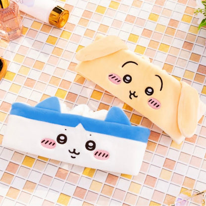chiikawa｜Become a hairband that can change可爱角色大脸毛绒发带｜約80mm