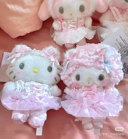 【limit 1】Sanrio｜White Cat Ballerina Mascot Holder /Plush Keychain｜9.5 x 6 x 13cm approx.
