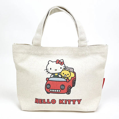Hello kitty凯蒂猫｜50周年限定kitty骑车车较厚质感托特包/内有侧袋｜约19cm×30cm×10cm