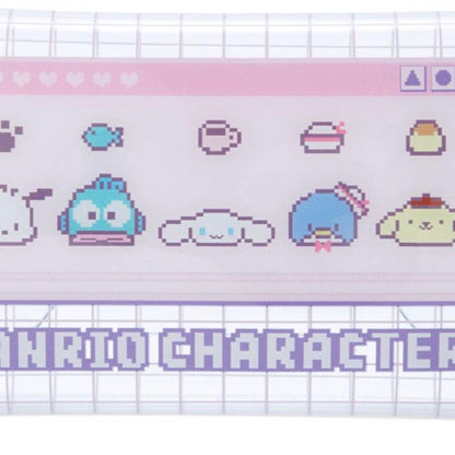 Sanrio｜透明pvc像素画/马赛克游戏角色图案小物收纳包/可收纳airpods/钥匙/硬币/口红等｜约12×1.3×7cm